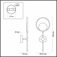 4322/15WL MIDCENT ODL22 167 металл/черный с бронзой Настенный светильник IP20 LED 15W 957Лм 3000K DENZEL - 4322/15WL MIDCENT ODL22 167 металл/черный с бронзой Настенный светильник IP20 LED 15W 957Лм 3000K DENZEL