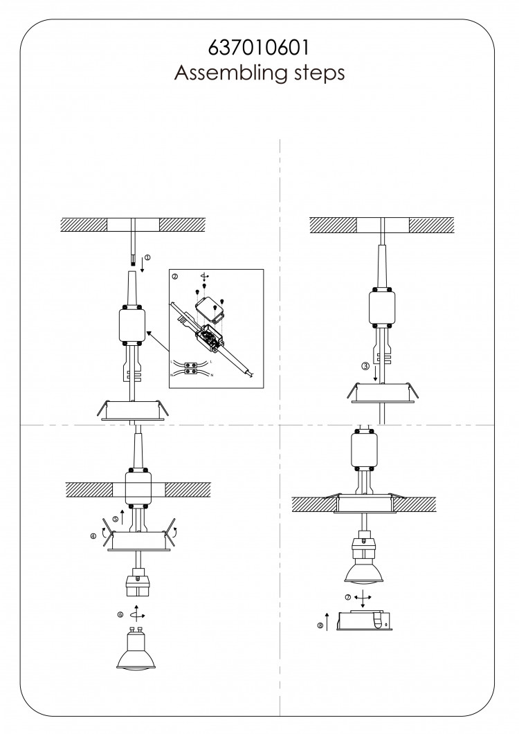 637010601 Круз 1*50W GU10 220 V люстра