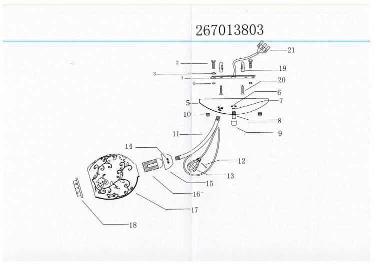 267013803 Фиеста 3*60W E14 220 V люстра