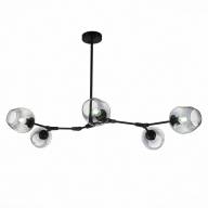 SLE154843-05 Светильник подвесной Черный/Дымчатый E27 5*40W - SLE154843-05 Светильник подвесной Черный/Дымчатый E27 5*40W