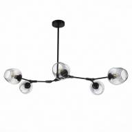 SLE154843-05 Светильник подвесной Черный/Дымчатый E27 5*40W - SLE154843-05 Светильник подвесной Черный/Дымчатый E27 5*40W
