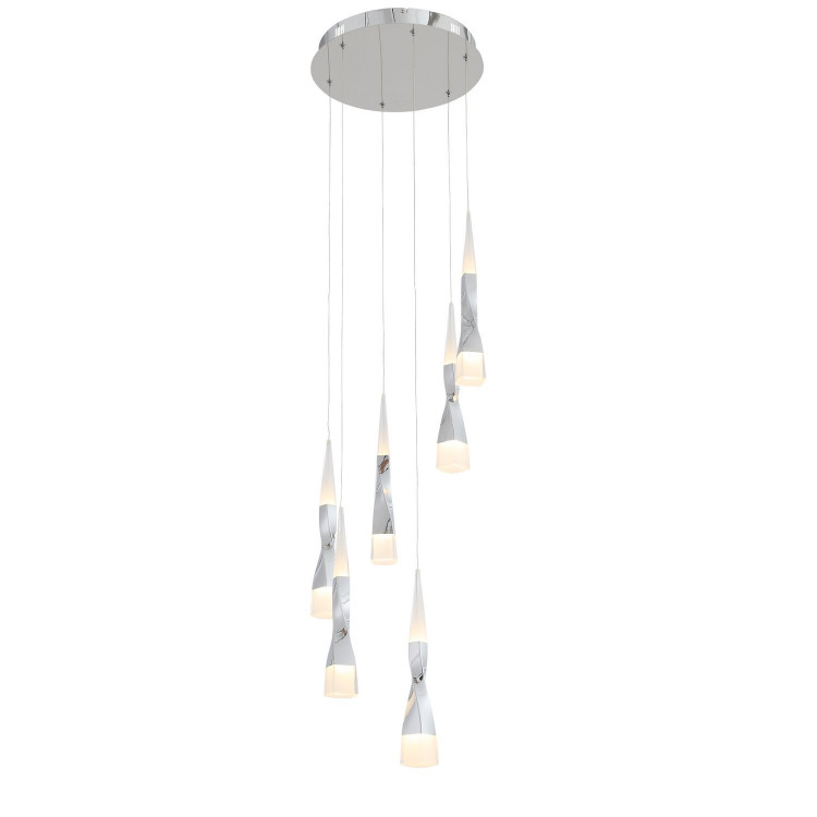 SL405.103.06 Светильник подвесной ST-Luce Хром/Хром, Белый LED 6*7W 3000K