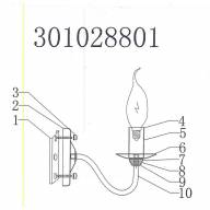 301028801 Свеча 1*60W E14 220V бра - 301028801 Свеча 1*60W E14 220V бра