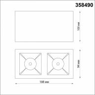 358490 OVER NT20 196 белый/золото Светильник накладной IP20 LED 4000K 20W 220V RECTE - 358490 OVER NT20 196 белый/золото Светильник накладной IP20 LED 4000K 20W 220V RECTE