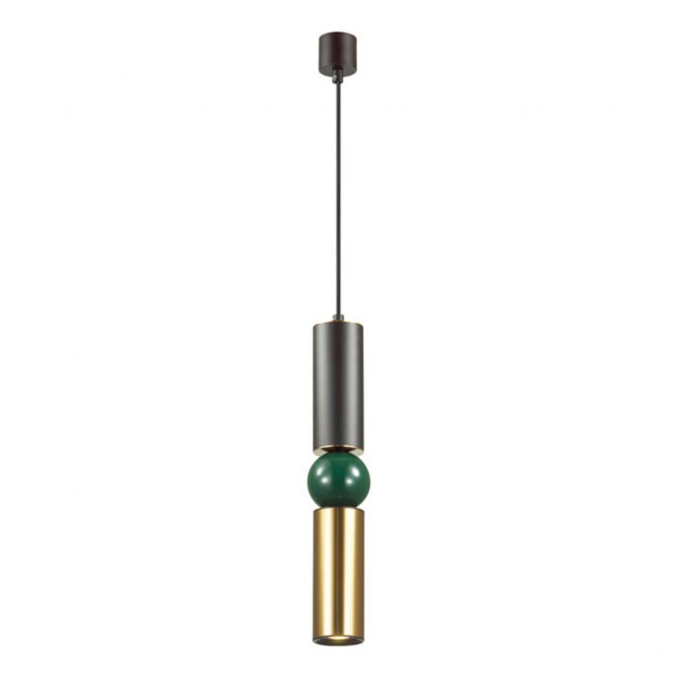 4072/5L L-VISION ODL19 313 черный/золото/зеленый Подвес GU10 1*5W SAKRA