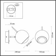 4227/6WL L-VISION ODL21 254 зол/металл Настенный светильник выкл на базе IP20 LED 6W 300Лм 3000К MIA - 4227/6WL L-VISION ODL21 254 зол/металл Настенный светильник выкл на базе IP20 LED 6W 300Лм 3000К MIA