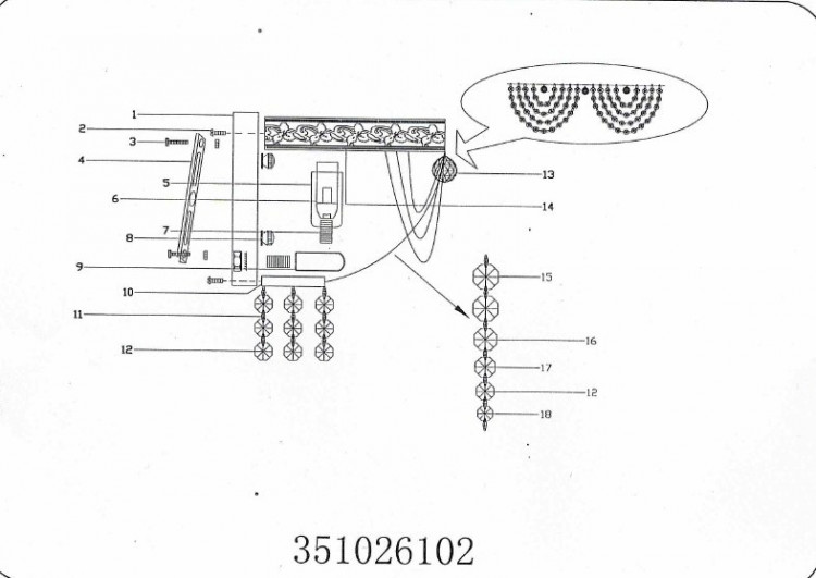 351026102 Изабелла 2*60W E14 220 V бра