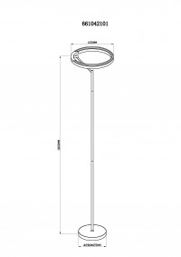 661042101 Платлинг 1*29W LED 220 V торшер