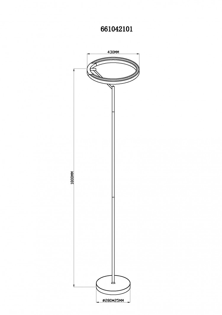 661042101 Платлинг 1*29W LED 220 V торшер