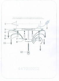 447010212 Патриция 12*20W G4 12 V люстра