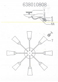 638010808 Олимпия 8*60W E14 220 V люстра