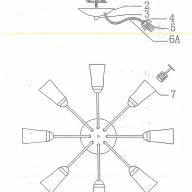 638010808 Олимпия 8*60W E14 220 V люстра - 638010808 Олимпия 8*60W E14 220 V люстра