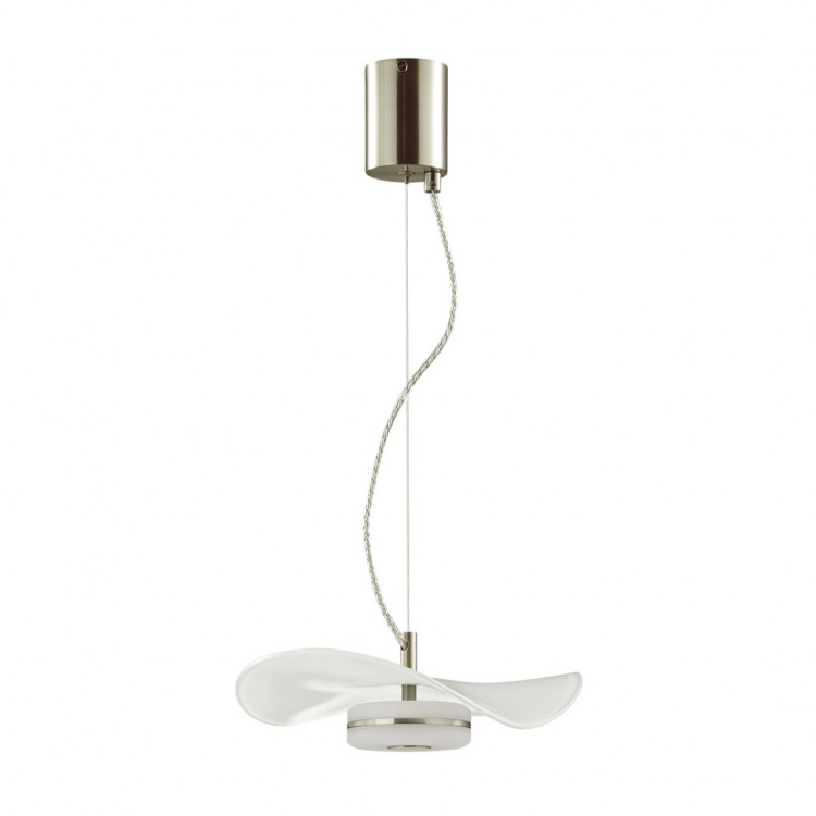 4856/10LA L-VISION ODL_EX21 65 никель/белый/стекло Подвес LED 1*10W 3500K FLUENT