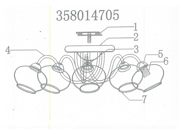 358014705 Грация 5*60W E14 220 V люстра