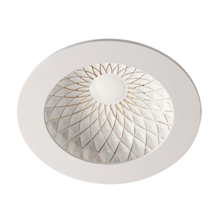357504 SPOT NT18 273 белый/золото Встраиваемый светильник IP20 LED 3000K 15W 85-265V GESSO