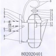 802020401 Мидос 1*60W E27 220 V IP44 светильник - 802020401 Мидос 1*60W E27 220 V IP44 светильник