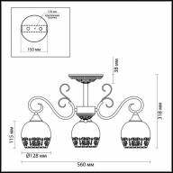 3505/3C COMFI LN18 216 белый, золотая патина Люстра потолочная E27 3*60W 220V BIANCOPA - 3505/3C COMFI LN18 216 белый, золотая патина Люстра потолочная E27 3*60W 220V BIANCOPA