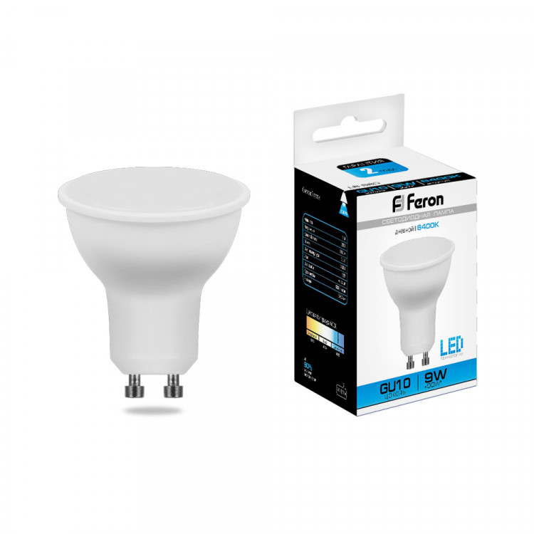 Лампа светодиодная Feron LB-560 MR16 GU10 9W 6400K