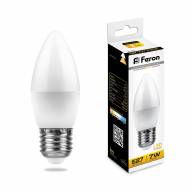 Лампа светодиодная Feron LB-97 Свеча E27 7W 2700K - Лампа светодиодная Feron LB-97 Свеча E27 7W 2700K