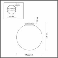 4250/1C HIGHTECH ODL21 245 золотист/металл/белый/акрил Потолочный светильник IP44 E27 LED max 15W BOSCO - 4250/1C HIGHTECH ODL21 245 золотист/металл/белый/акрил Потолочный светильник IP44 E27 LED max 15W BOSCO