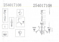 254017108 Версаче 8*60W E27 220 V люстра