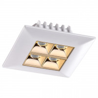 357834 SPOT NT18 114 белый/золото Встраиваемый светильник IP33 LED 3000К 10W 110-265V ANTEY