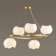 4873/5 MODERN ODL_EX22 83 золотой/белый/стекло Люстра E14 5*40W WATERLILY - 4873/5 MODERN ODL_EX22 83 золотой/белый/стекло Люстра E14 5*40W WATERLILY