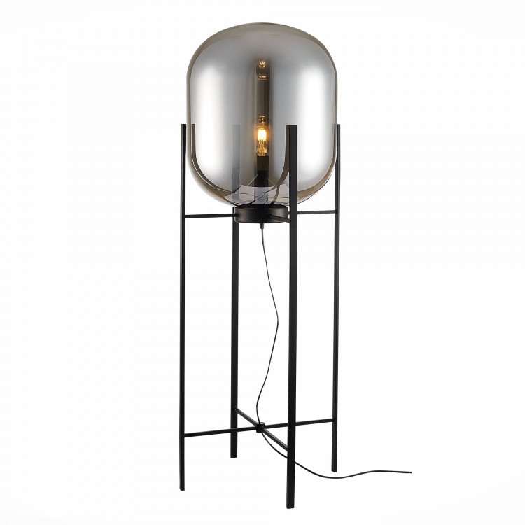 SL1050.725.01 Торшер ST-Luce Черный/Дымчатый E27 1*40W (из 2-х коробок)