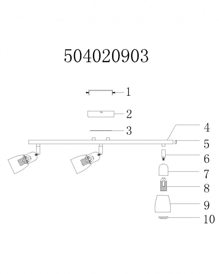 504020903 Мона золото/белый 3*40W Е14 220 V спот