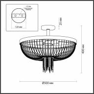 4560/5C LOFTI LN21 162 черный, латунь Люстра потолочная E14 5*40W 220V ELVIS - 4560/5C LOFTI LN21 162 черный, латунь Люстра потолочная E14 5*40W 220V ELVIS