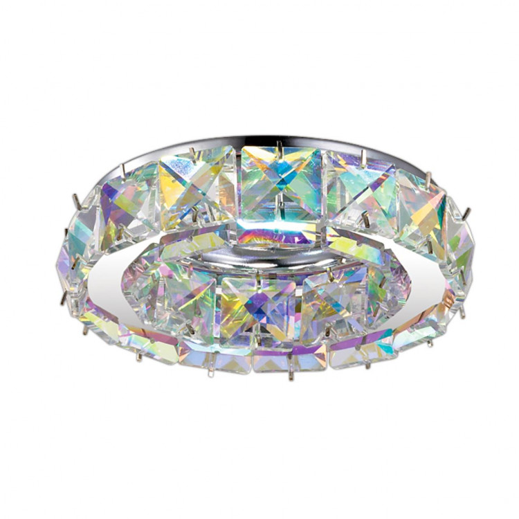 370169 SPOT NT15 264 хром/цветной хрусталь Встраиваемый светильник IP20 GX5.3 50W 12V NEVIERA