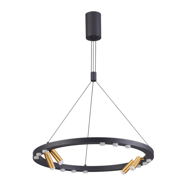 3918/48L L-VISION ODL20 151 черный/золотистый/металл Подвесной светильник LED 48W 4000K BEVEREN