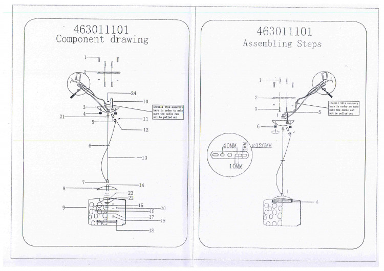 463011101 Клэр 1*15W LED 220 V люстра