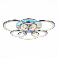SLE500712-06RGB Светильник потолочный Хром/Белый LED 1*144W RGB 8W 3000-6000K
