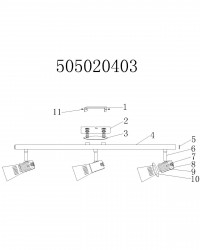 505020403 Соло хром 3*40W R50 Е14 220 V спот