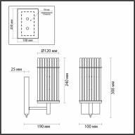 4809/1W MIDCENT ODL21 477 бронзовый/прозрачный Бра с выкл. E14 1*60W FORMIA - 4809/1W MIDCENT ODL21 477 бронзовый/прозрачный Бра с выкл. E14 1*60W FORMIA