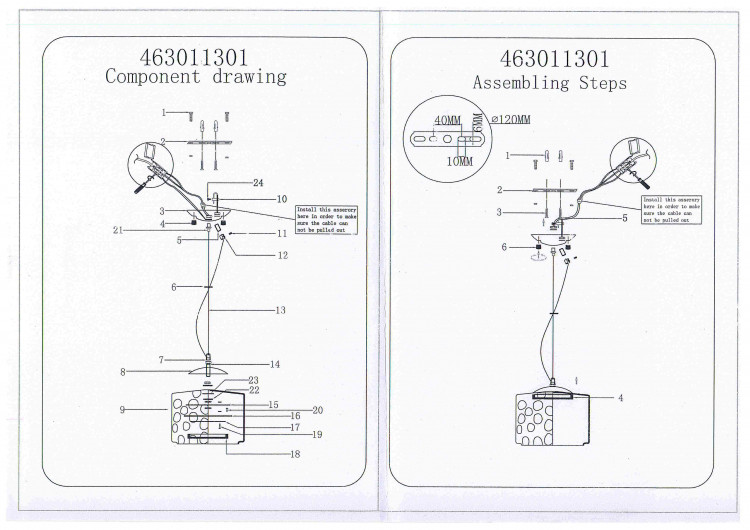 463011301 Клэр 1*15W LED 220 V люстра