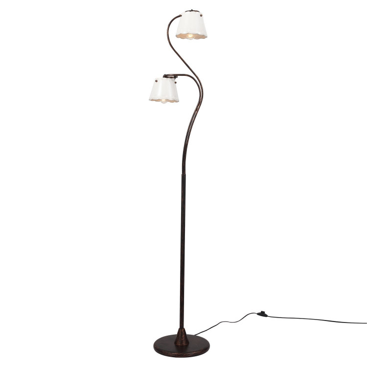 SL259.505.02 Торшер ST-Luce Коричневый/Белый E14 2*40W