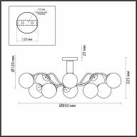 4555/10C MODERNI LN21 079 матовое золото Люстра потолочная E14 10*40W 220V CANDICE - 4555/10C MODERNI LN21 079 матовое золото Люстра потолочная E14 10*40W 220V CANDICE