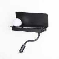 4202/6WL HIGHTECH ODL20 275 черный/металл Настенный свет-к с USB и беспр зарядкой LED 6W SMART SHELF - 4202/6WL HIGHTECH ODL20 275 черный/металл Настенный свет-к с USB и беспр зарядкой LED 6W SMART SHELF
