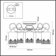3070/5C COMFI LN16 067 бронзовый Люстра потолочная E27 5*40W 220V CITADELLA - 3070/5C COMFI LN16 067 бронзовый Люстра потолочная E27 5*40W 220V CITADELLA