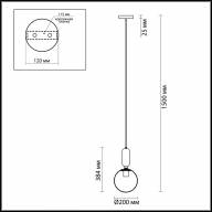 4668/1 PENDANT ODL20 309 черный/белый Подвес E27 1*40W (тип лампы СВЕЧА) 220V OKIA - 4668/1 PENDANT ODL20 309 черный/белый Подвес E27 1*40W (тип лампы СВЕЧА) 220V OKIA