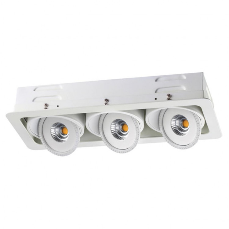 357582 SPOT NT18 112 белый Ввстраиваемый светильник IP20 LED 3000K 3*15W 85-265V GESSO