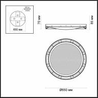 4018/57CL L-VISION ODL18 63 бел/хром/прозрачн Люстра потолочная IP20 LED 57W 220V TENO - 4018/57CL L-VISION ODL18 63 бел/хром/прозрачн Люстра потолочная IP20 LED 57W 220V TENO
