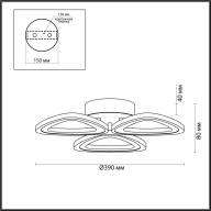 4571/42CL LEDIO LN21 017 черный, золотой Люстра потолочная диммир. с ДУ + LampSmart LED 42W 3000-6000К 2270Лм 220V RHEA - 4571/42CL LEDIO LN21 017 черный, золотой Люстра потолочная диммир. с ДУ + LampSmart LED 42W 3000-6000К 2270Лм 220V RHEA