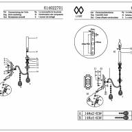 614022701 Консуэло 1*40W E14 220 V бра - 614022701 Консуэло 1*40W E14 220 V бра