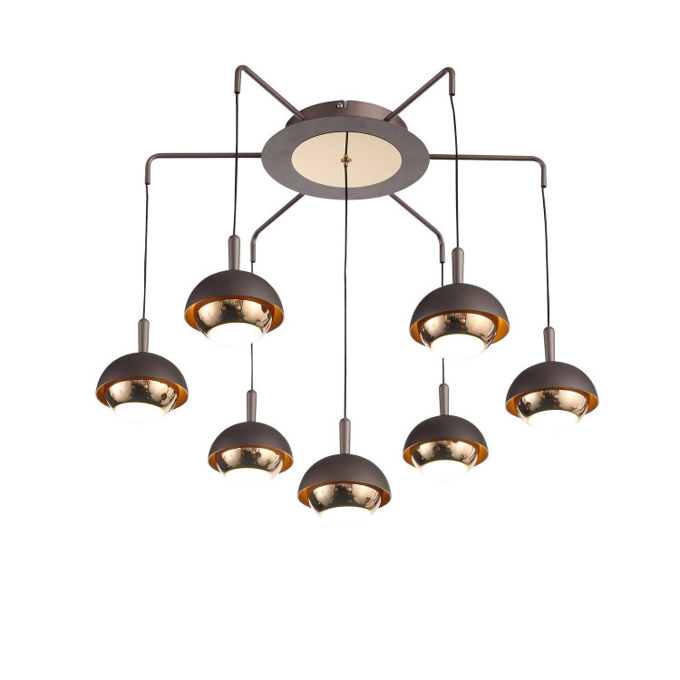 SL1602.323.07 Светильник подвесной ST-Luce Кофейный, Золото/Кофейный, Золото LED 7*8W 4000K
