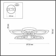4579/99CL LEDIO LN21 020 хром Люстра потолочная диммир. с ДУ + LampSmart LED 174W 3000-6000К 6580Лм 220V HONEY - 4579/99CL LEDIO LN21 020 хром Люстра потолочная диммир. с ДУ + LampSmart LED 174W 3000-6000К 6580Лм 220V HONEY